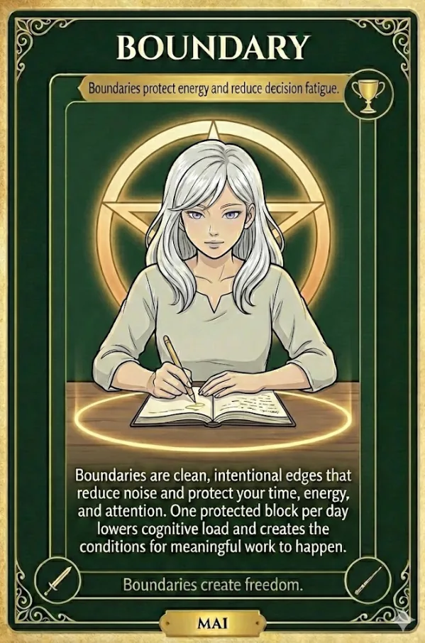 Oracle card: Boundary