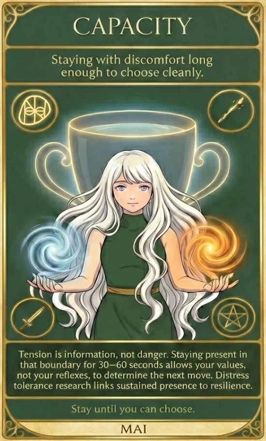 Oracle card: Capacity